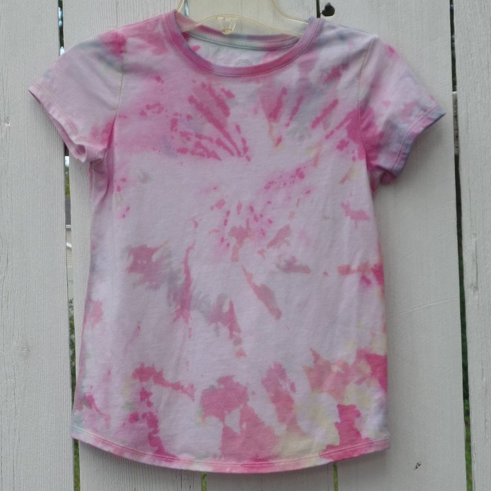 Wonder Nation Tie Dye Girls 10/12 L Short Sleeve